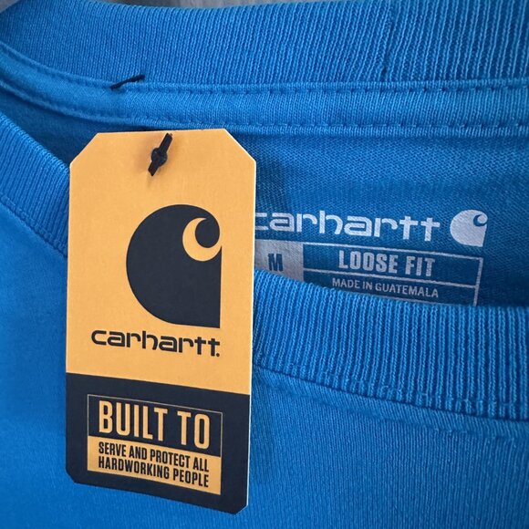 Carhartt Loose Fit Long Sleeve Logo Heavyweight Graphic T Shirt Size M NWT - Picture 2 of 5